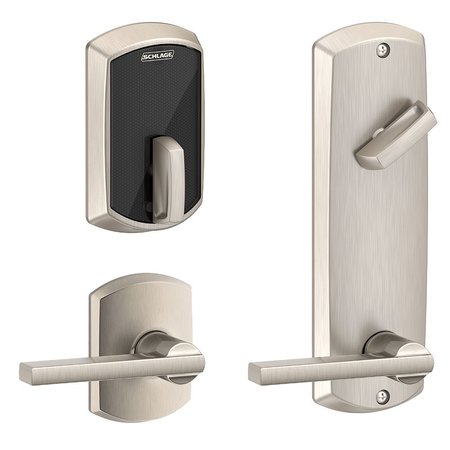 SCHLAGE ELECTRONICS Grade 2 Electric Deadbolt Lock, Includes Touchless, Bluetooth Smart Reader, Keyless, No Cylinder Ove FE410F GRW 55 LAT 619